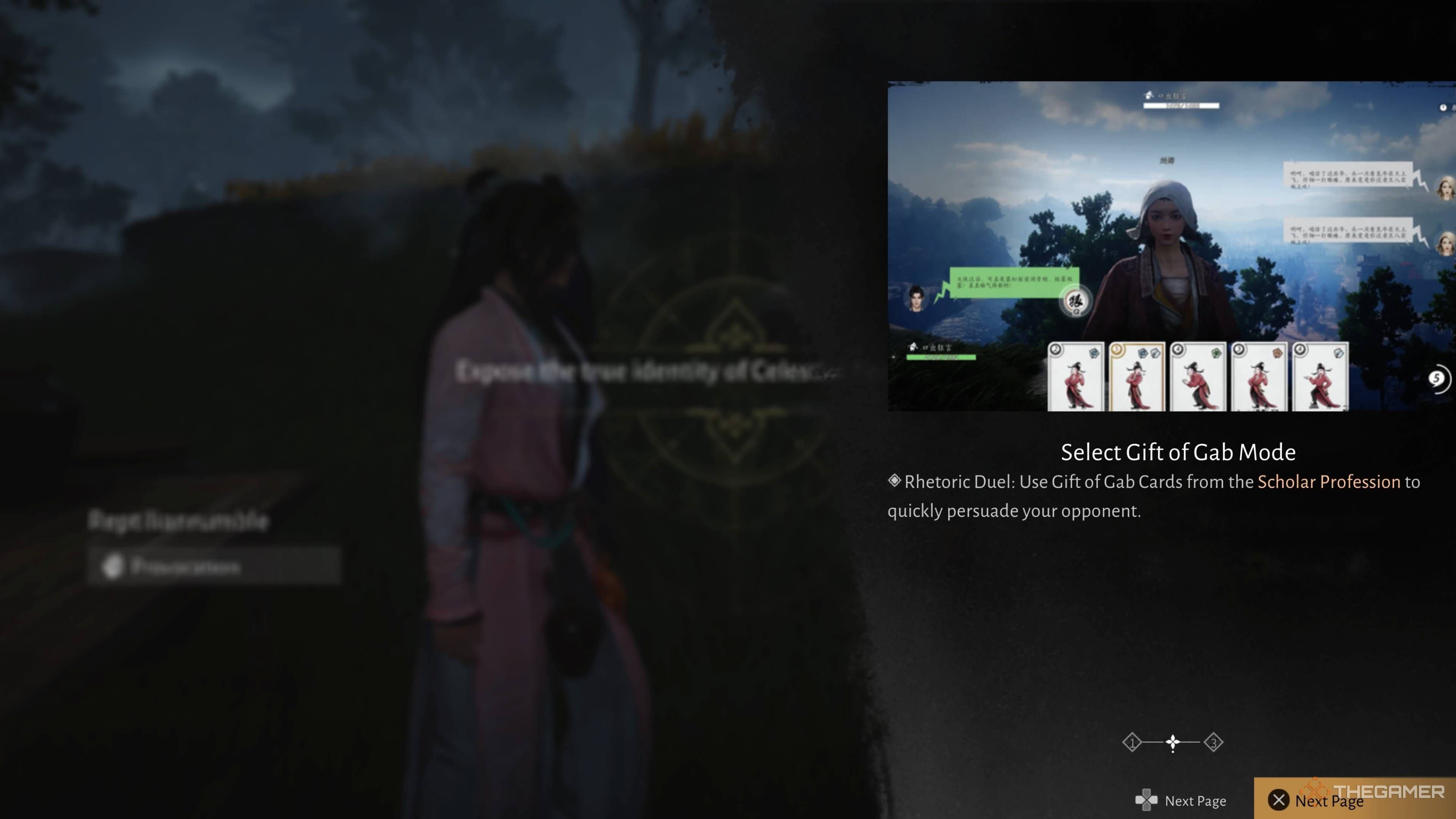 Game modes selection for Gift of Gab