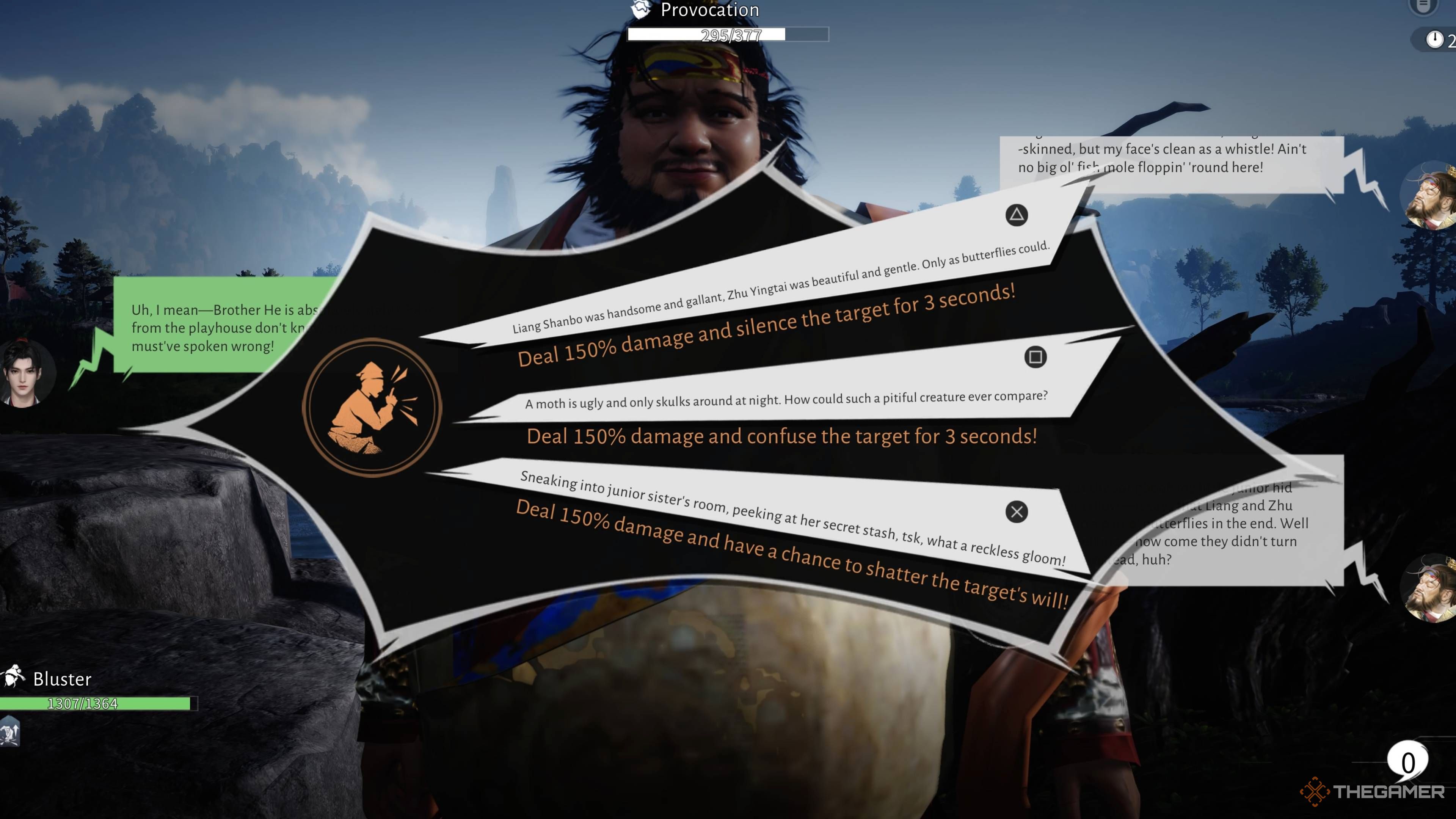 Trash Talk QTE system in Gift of Gab