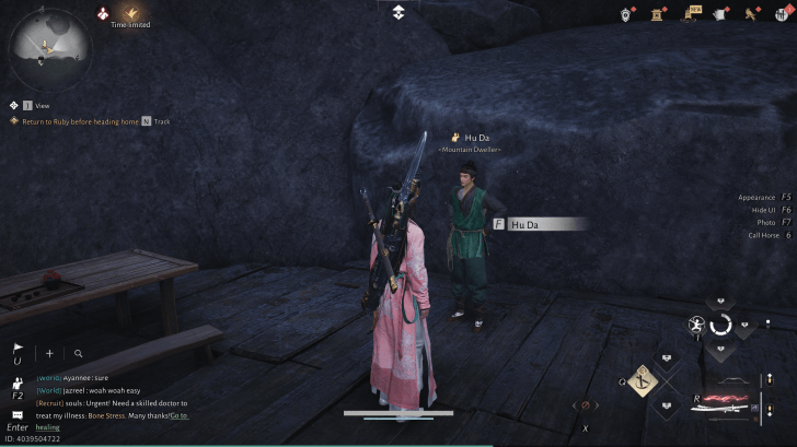 Hu Da NPC-Porträt (Where Winds Meet)