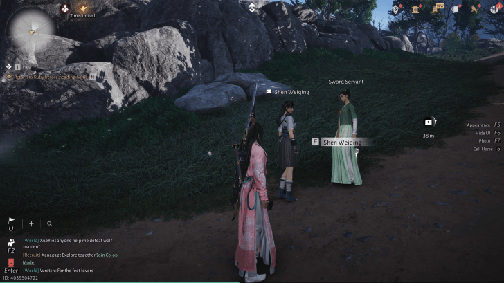 Shen Weiqing NPC-Porträt (Where Winds Meet)