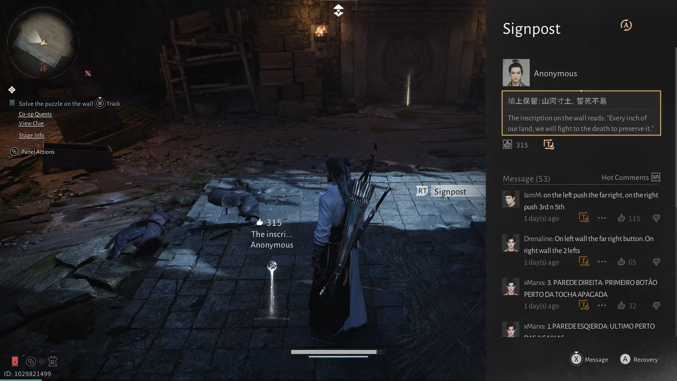 Gợi ý ký tự trên nền gần tượng